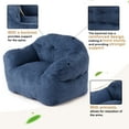 thumbnail image 5 of Oversize Lazy Sofa Set with Foot Rest for Living Room, Bean Bag Sofa Chair with Ottoman, 37.5 Lbs High-Density Foam Filling Beanbag Sofa with Armrests, Soft Corduroy Floor Sofa Couch for Adults, Kids, 5 of 8