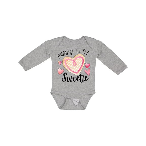 Inktastic Mimi's Little Sweetie with Heart Cookie Boys or Girls Long Sleeve Baby Bodysuit