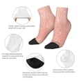 thumbnail image 5 of Rateoe Rose Gold Glitter Pattern Quarter Crew Socks,Toe Seamed Ankle Socks,Cotton Cushioned Breathable Athletic Crew Sports Socks, 5 of 7
