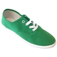 thumbnail image 2 of Shoes8teen Womens Canvas Shoes Lace up Sneakers 324 green 8, 2 of 6
