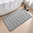 thumbnail image 3 of OEAKAY Bathroom Rug, Ultra Soft Absorbent Bath Rug for Bathroom, Premium Microfiber Shag Bath Mat, Non-Slip Bath Rug Machine Washable (24"x59", Gray), 3 of 8