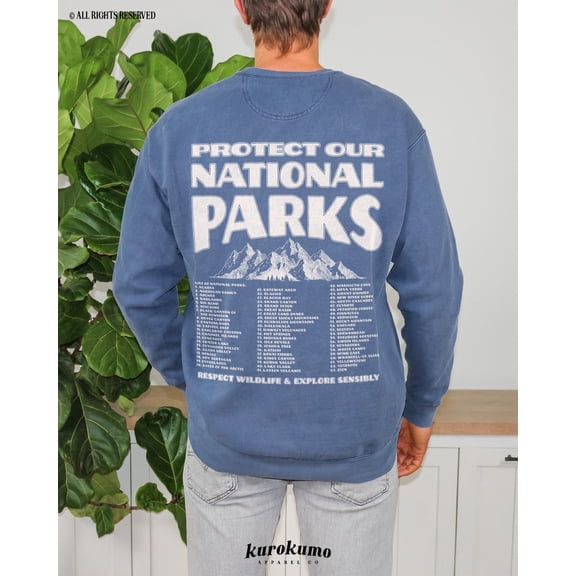 63 National Parks Crewneck Park Ranger Mountain Hiking Sweatshirt Retro Environmental Camping Clothes Forestcore Granola Girl Indie Sweater TSHIRT All Size S-5XL