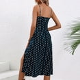 thumbnail image 5 of Meichang Spaghetti Strap Dresses for Women Summer Polka Dot Midi Dress Sleeveless Side Slit A Line Long Flowy Beach Sundress Corset Dress, 5 of 7