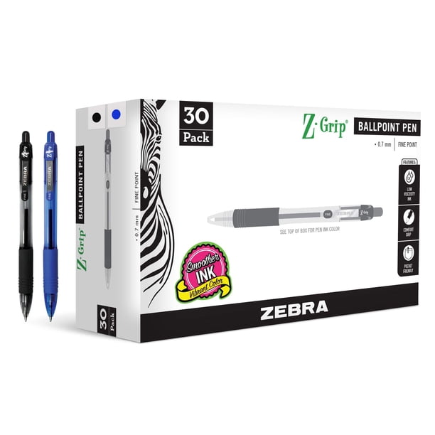 Bolígrafo Retráctil Zebra Pen Z-Grip Punta Fina 0.7 mm