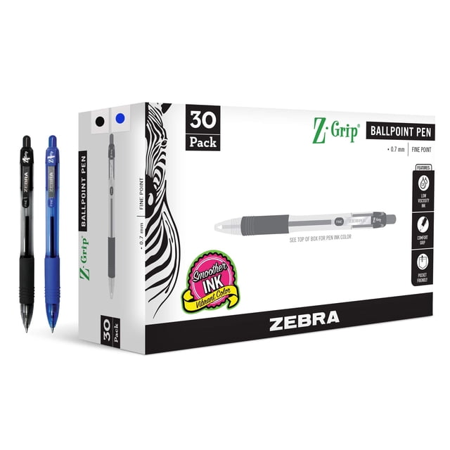 Bolígrafo Retráctil Zebra Pen Z-Grip Punta Fina 0.7 mm