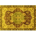 thumbnail image 1 of Ahgly Company Machine Washable Indoor Rectangle Persian Yellow Traditional Area Rugs, 5' x 7', 1 of 4