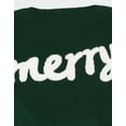 thumbnail image 5 of Christmas Sweaters for Women Casual Loose Scoop Neck Pullover Sweater Letter Merry Printed Ugly Christmas Sweater Green Shermie, 5 of 6