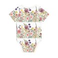 thumbnail image 2 of Daiia Autumn Garden Printed Unisex-Baby Short Sleeve Onesies Bodysuits Baby Climbing Clothes Soft and Comfortable Romper with Expandable Shoulder Design-9M, 2 of 8