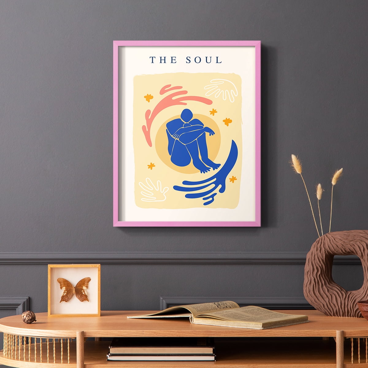 Matisse CCCXII in Pink Solid Wood 11 x 14 Framed Print