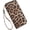 Brown, variant on Leopard  Wallet For Women Skull Goth Frog Ladies Cluth Wristlet Wrist strap Long Purse Zip Around Card Holder