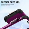 thumbnail image 6 of for iPhone 12/12 Pro Back Case, Phone Case Heavy Duty 2 in 1 Rugged Shockproof Protection Hybrid Hard PC Bumper Drop Protective Silicone for Girls Women Boys Men for iPhone 12/12 Pro, Purple, 6 of 10