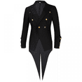 thumbnail image 5 of Traje medieval victoriano para hombre y mujer, esmoquin, frac rojo, príncipe, gótico, steampunk, gabardina, vestido rojo vintage, abrigo, Halloween, 5 of 5