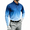 Blue, variant on TKKCS Mens Gradient Long Sleeve Polo Shirts- Stretch Lightweight Casual Regular Fit Golf Shirts Blue Size 2XL