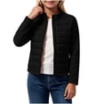 thumbnail image 5 of fatyb Girls Full Zip Jacket Kids Long Sleeve Stand Collar Fall Winter Cropped Outerwear with Pockets, 5 of 7