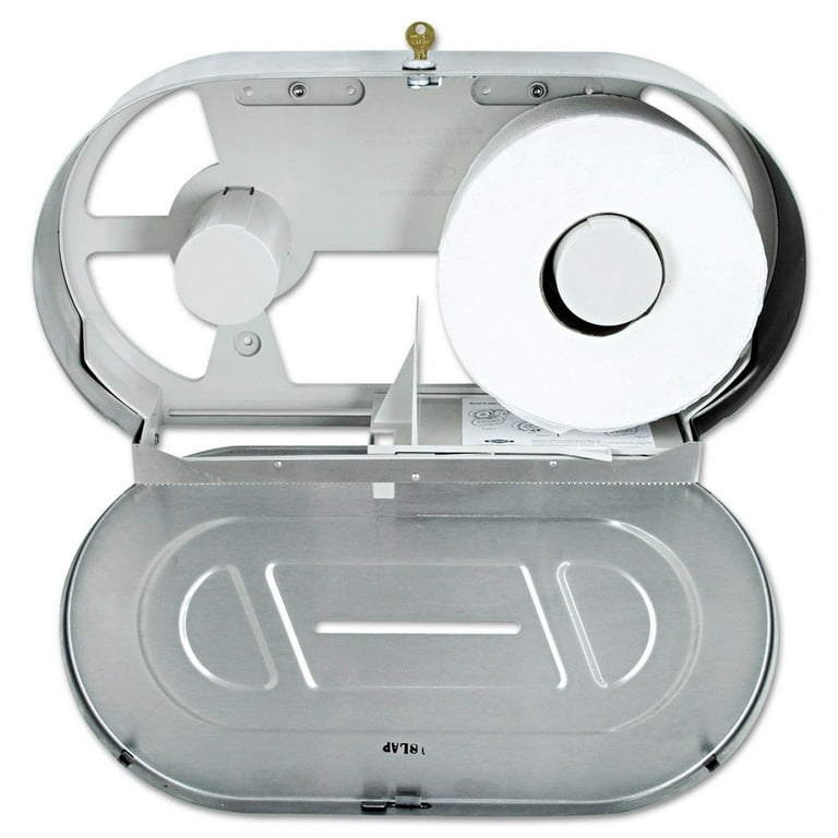 Toilet Tissue 2 Roll Dispenser, Jumbo, 20.81 x 5.31 x 11.38, Satin-Finish Stainless Steel Toilet Tissue 2 Roll Dispenser, Jumbo, 20.81 x 5.31 x 11.38, Satin-Finish Stainless Steel