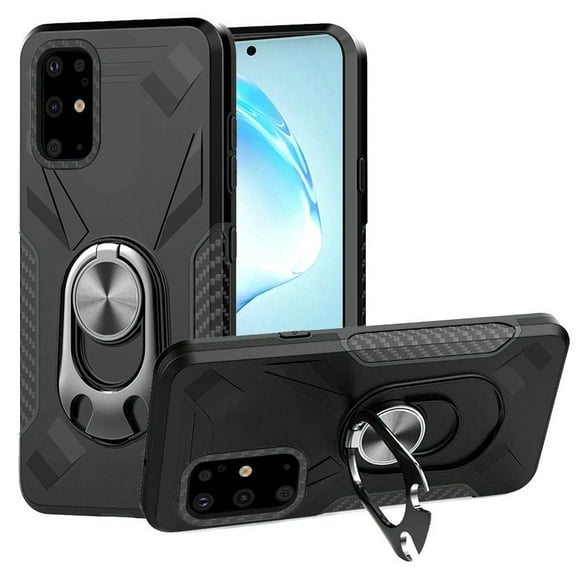 GSA Deluxe Case w/Beer Opener Ring Stand for Samsung Galaxy S20 Plus (6.7") Black