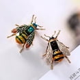 thumbnail image 2 of Vintage Enamel Bumble Bee Crystal Brooch Pin Costume S2X7 Prof P2E4, 2 of 9