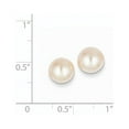 thumbnail image 2 of 14k 8-9mm Pink Button Freshwater Cultured Pearl Stud Post Earrings in 14k Yellow Gold, 2 of 2