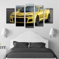 thumbnail image 3 of Cuadro Decorativo Auto Camaro ZL1 Amarillo Juego De 5 Piezas 150x80cm Ideal Para Sala Oficina Taller Decoración Moderna, 3 of 5