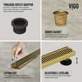 thumbnail image 5 of Vigo Vg07002 24" Linear Shower Drain, 5 of 10
