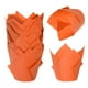 thumbnail image 1 of Uxcell Moldes de papel para hornear Tulip de 3.1 pulgadas para cupcakes y muffins, envolturas desechables para bodas, 50 Pcs Naranja, 1 of 5