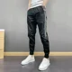 thumbnail image 5 of Pantalones cargo de trekking harén negros multibolsillos de otoño para hombre, pantalones para hombre, ropa estética de diseñador con múltiples bolsillos, ropa de calle de lujo, 5 of 5