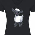 thumbnail image 4 of Inktastic Cute Little Lamb Women's V-Neck T-Shirt, 4 of 5