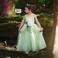 thumbnail image 4 of KAWELL Tiana Costume Dress Birthday Role Play Dress Up Ball Gown Halloween Fancy Party Dress, 4 of 7