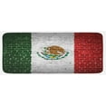 thumbnail image 1 of Mexica Kitchen Mat, Latina Country Flag with Brick Wall Effect Background Eagle Eating Serpent Motif, Plush Decorative Kitchen Mat with Non Slip Backing, 47" X 19", Multicolor, by Ambesonne, 1 of 1