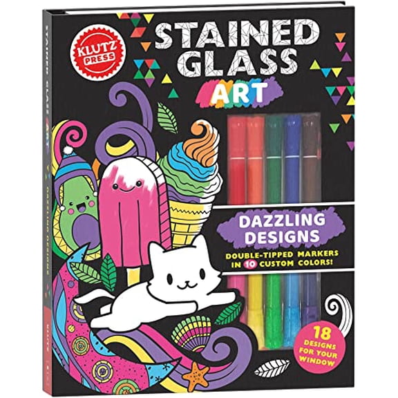 Pre-Owned Stained Glass Art: Dazzling Designs (Klutz Activity Book) Paperback - USED