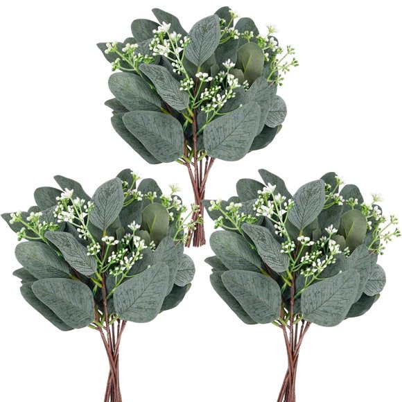 20 Pcs Plantes Artificielles d'Extérieur Plantes en Pot Artificielles Fausses Plantes Vertes Réalistes Fausses Plantes pour Décoration de Verdure de Maison Bureau Maison Bureau
