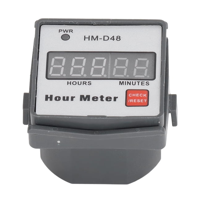 Hour Meter Digital Display 0‑999.99h Timer Hourmeter AC 220V for Motor Equipment