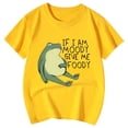 thumbnail image 1 of Chemise Mignonne pour Filles Drôle Si Je Me Donne de la Nourriture Animal Mignon TeePatterned Col Rond Manches Courtes Tops Manches Longues Filles Tunique 2t Arc-en-Ciel Haut Fille Tout-Petit, 1 of 4