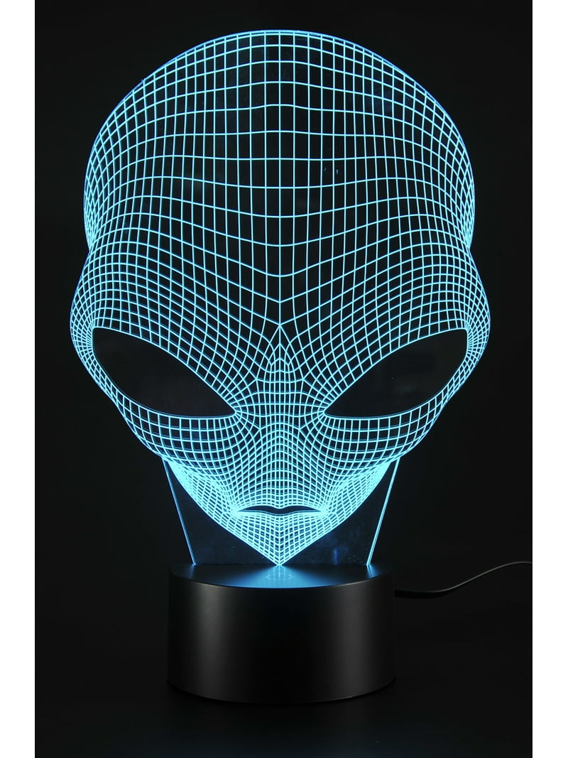 TechWonder 3D Illusion Grow LED Alien Shapes Lamp 7 Colors USB