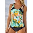 thumbnail image 3 of Abstract Print Casual U Neck Tankini Swimsuit Bikini, 3 of 56