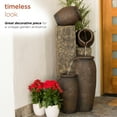 thumbnail image 5 of Alpine Corporation GIL140 43" Tall Indoor/Outdoor Pottery Fountain with Replaceable LED Lights, Water Feature for Garden, Patio, and Home Décor, Brown, 5 of 12