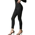 thumbnail image 1 of FALDAS CURVAS Leggings de Ante Sintético para Mujeres, Cintura Alta, Pantalones Ajustados, XL Negro, 1 of 6