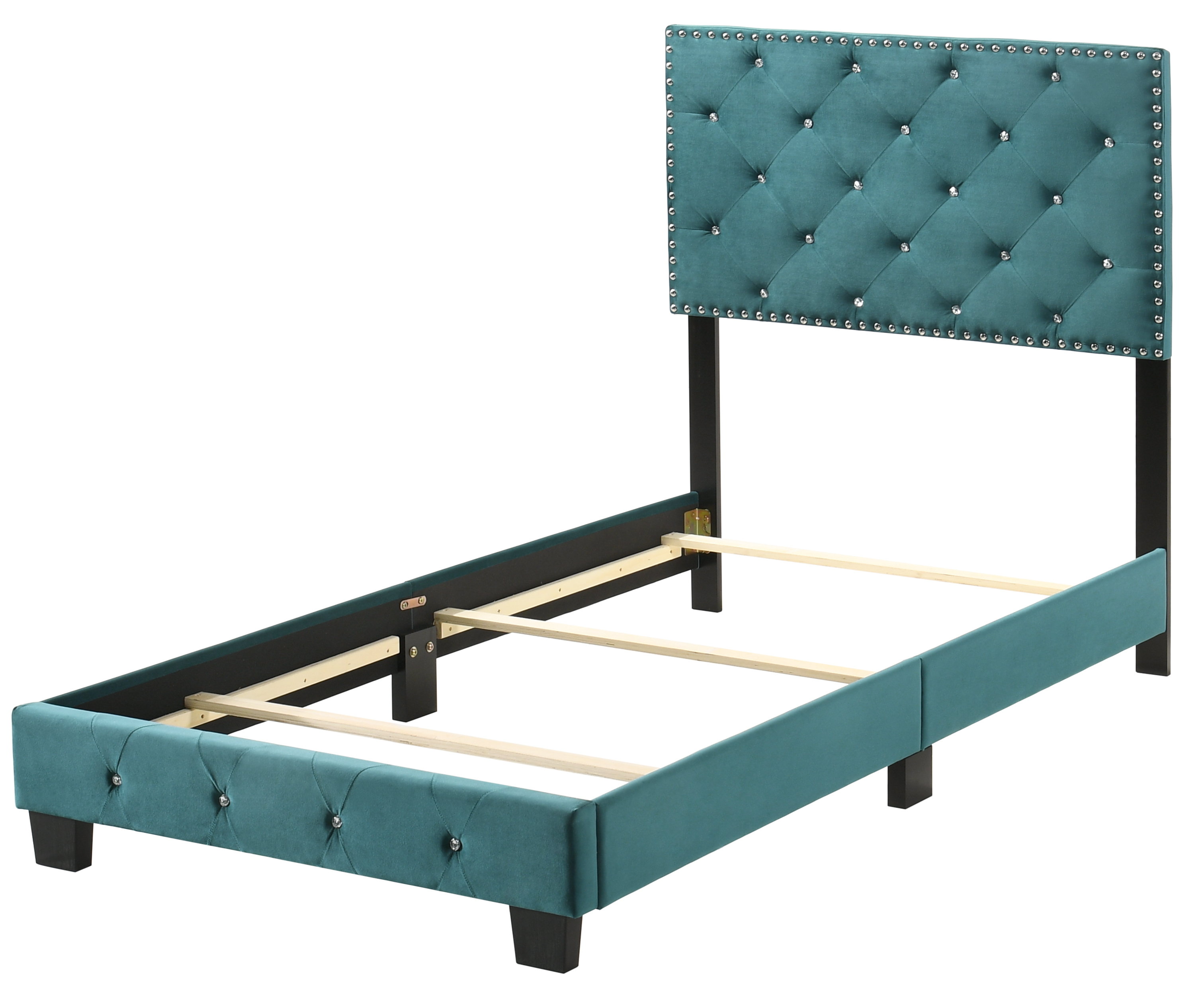 Glory Furniture Suffolk Twin Bed in Green Color