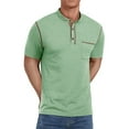 thumbnail image 3 of Thrilos Mens Henley Shirts Short Sleeve Casual Tops Lightweight Pullover Shirt Button Cotton T Shirt with Pocket, 3 of 8