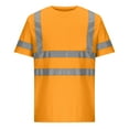 thumbnail image 2 of Aboser High Visibility T Shirts for Men Women Short Sleeve Reflective Strap Safety Shirt Breathable Casual Construction Work Tops Hi Vis Tshirts, 2 of 5