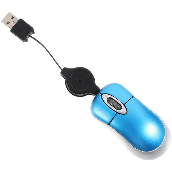 Amosfun Optical USB Mouse, Retractable Cable, Ergonomic, Assorted Colors, Pc Use