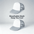 thumbnail image 6 of TELOLY 2026 New 2Pcs Baseball Cap Tourism Promotion Cap Sun Hats for Women Volunteer Student Summer Sun Protection Maga Hat Gray&White for Outdoor Activities Beach Sports Events Travel Casual Wear, 6 of 6
