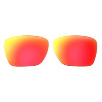 Walleva Fire Red Mirror Coated Polarized Replacement Lenses for Maui Jim Cruzem Sunglasses