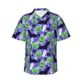 thumbnail image 2 of Goofa Cute Halloween Hawaiian Shirt for Men, Unisex Summer Beach Casual Short Sleeve Button Down Shirts,Aloha Tropical Floral print shirt-Small, 2 of 9