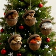 thumbnail image 6 of Forest Animals Christmas Ornaments , Woodland Creature Decorations for Holiday Tree, Rustic Farmhouse Xmas Decor, Miniature Figurines, Festive Gift for Home Party Decorating, 6 of 6