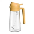thumbnail image 1 of Dispensador de Aceite y Rociador de Aceite 2 en 1, Botella Dispensadora de Aceite de Vidrio de Aproximadamente 16 Oz para Cocina Naranja, 1 of 5