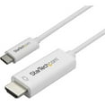 thumbnail image 2 of StarTech.com USB C to HDMI Cable - 4K 60Hz USB Type C to HDMI 2.0 Video Adapter Cable - Thunderbolt 3 Compatible - Laptop to HDMI Monitor/Display - DP 1.2 Alt Mode HBR2 - White (CDP2HD1MWNL),3.3 feet, 2 of 12
