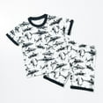 thumbnail image 2 of eczipvz 3t Summer Clothes Boy Toddler Baby Boy Clothes Shorts Set Dinosaur Print Shirt Short Sleeve Top Solid Shorts Summer Outfit White 7-8 Years, 2 of 7