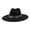 Black, variant on Big Wide Brim Boho Fedoras Hat for Women Men with Embroidery Belt Rancher Western Suede Hat