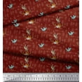 thumbnail image 3 of Soimoi Red Cotton Duck Fabric Arrow & Reindeer Kids Print Fabric by the Yard 44 Inch Wide, 3 of 3